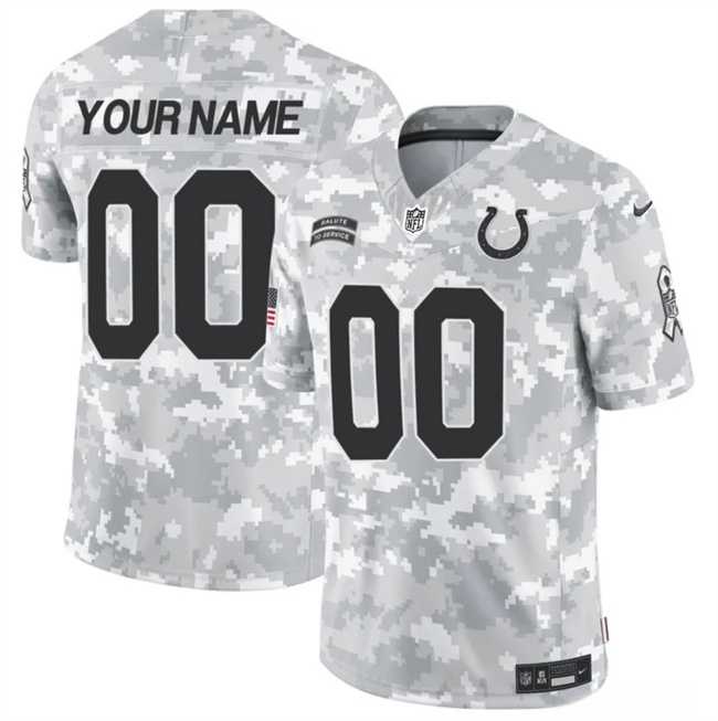 Men%27s Indianapolis Colts Active Player Custom 2024 F.U.S.E Arctic Camo Salute To Service Limited Stitched Football Jersey->customized nfl jersey->Custom Jersey